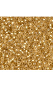 Miyuki rocailles Perlen 11/0 - Matte silver lined gold 11-3F